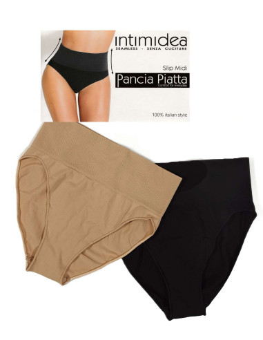 Flat stomach midi briefs in seamless microfibre Intimidea 312270