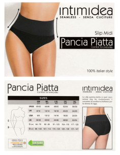 Flat stomach midi briefs in seamless microfibre Intimidea 312270 2
