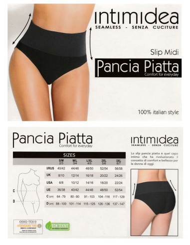 Flat stomach midi briefs in seamless microfibre Intimidea 312270 Flat stomach midi briefs in seamless microfibre Intimidea 312270