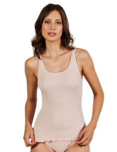 Canottiera donna spalla larga in cotone a coste Esse Speroni S5202 2