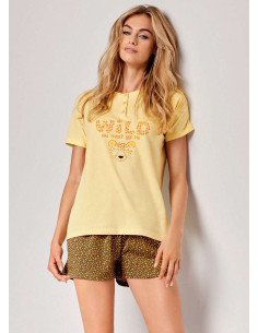 Women's cotton jersey short pajamas Infiore Wildlife WLD1698 2