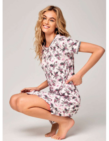Women's cotton jersey nightdress Infiore Tropical TRP1733