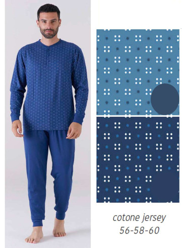 Men's CALIBRATED cotton jersey pajamas Karelpiu' KC6171