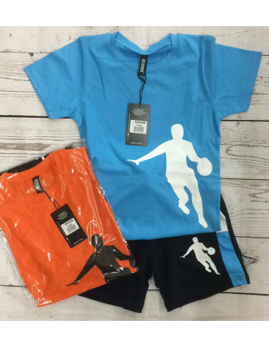 Completo corto ragazzo t-shirt+pantaloncino Burber 90454