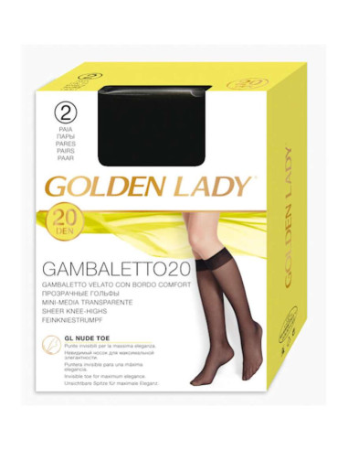 Gambaletto donna in filanca Golden Lady 20 den. (2 PAIA)