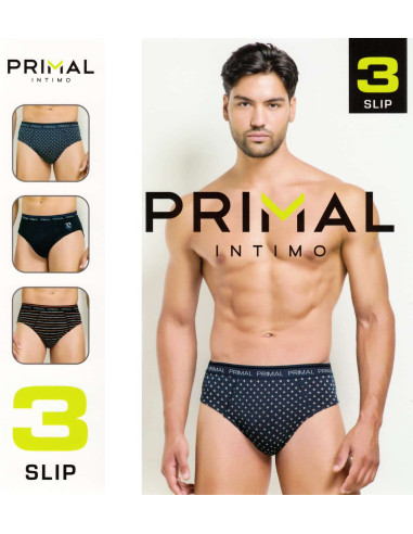 Gruppo 3 slip uomo in cotone elasticizzato Primal S330