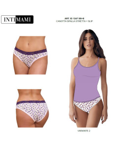 Woman set with top in cotton modal jersey and briefs Intimami ID1247 2