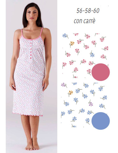 Camicia da notte donna calibrata a spalla stretta Karelpiu' KC6259