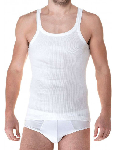 Canottiera uomo spalla stretta in cotone a costine Gicipi 110/SA