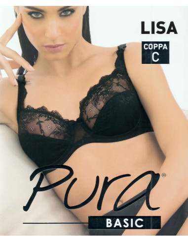 Lace and micro unpadded wired balcony bra Pura Lisa