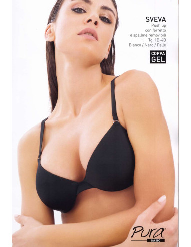 Reggiseno push-up in micro con coppe graduate Pura art. Sveva