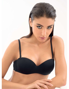 Padded push-up bandeau bra...