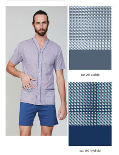 Men cotton jersey short opened pajamas Bip Bip 3672