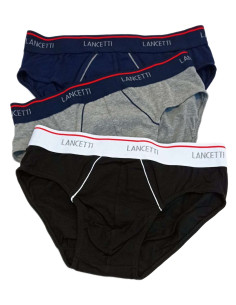 Group 3 bi-elastic cotton men's briefs Lancetti LS4217