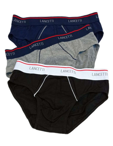 Group 3 bi-elastic cotton men's briefs Lancetti LS4217