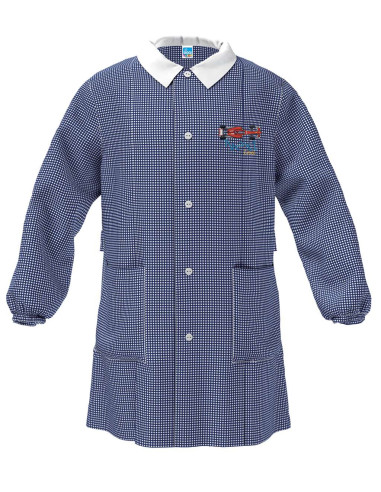 Grembiule scuola bambino Siggi Happy School 33GR4103 Quadretti Blu/Bianco