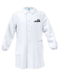 Grembiule asilo bambino Siggi Happy School 33GR4046 Bianco