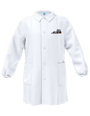 Grembiule asilo bambino Siggi Happy School 33GR4046 Bianco
