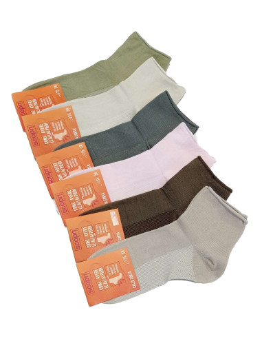 Group of 6 short women's loose yarn socks with breathable insole Scopri art. Zephyr
