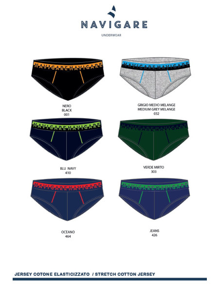 Group 6 men stretch cotton briefs Navigare 2217Z Group 6 men stretch cotton briefs Navigare 2217Z