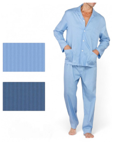 Men's open cotton tissue pajamas Pier Mori's E740