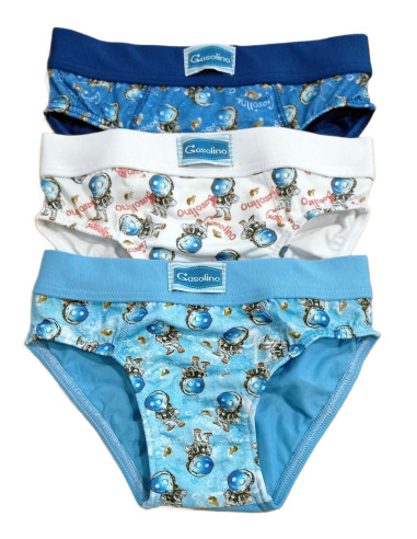 Gruppo 6 slip bambino in cotone elasticizzato Gasolino 3667