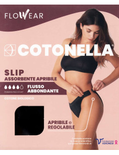 Stretch cotton WASHABLE absorbent openable briefs Cotonella ADB96