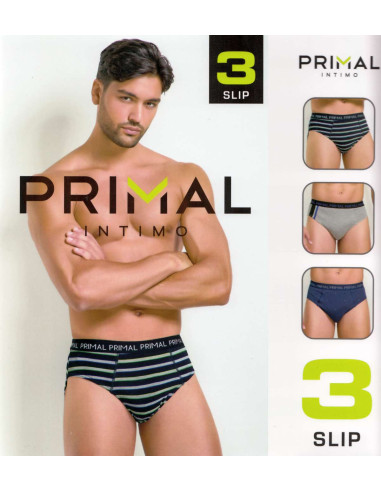 Gruppo 3 slip uomo in cotone elasticizzato Primal S338