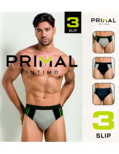 Gruppo 3 slip uomo in cotone elasticizzato Primal S341