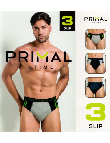 Gruppo 3 slip uomo in cotone elasticizzato Primal S341