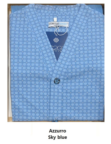 Men's short cotton jersey opened pajamas Stella2G U8851 Men's short cotton jersey opened pajamas Stella2G U8851