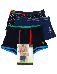 Gruppo 3 boxer uomo moda in cotone elasticizzato Sergio Tacchini 7010B