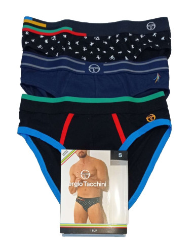 Gruppo 3 slip uomo moda in cotone elasticizzato Sergio Tacchini 7010S