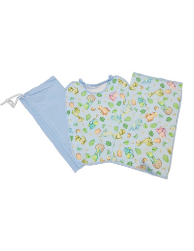SET PER BAMBINI COMPOSTO DA ASCIUGAMANO, SACCA E BAVAGLINO TRIS SPLASH CON065 BUBABU'