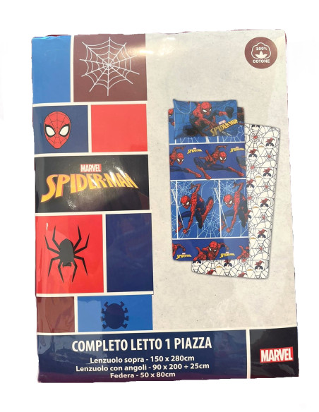 COMPLETO LETTO PER BAMBINI IN COTONE PERSONAGGI DISNEY E MARVEL 1 PIAZZA