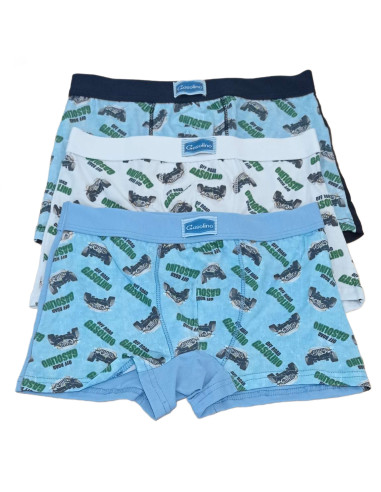 Group 3 boy stretch cotton boxer Gasoline 3738