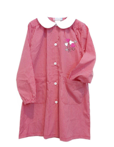 Grembiule scuola bambina Andy&Gio' 90248 Quadretti Rosso/Bianco