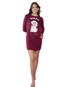 Warm cotton jersey nightdress Sabor Hallo Spank HSD7362 2