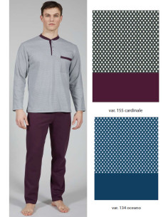 Men's warm cotton jersey pajamas Bip Bip 7149