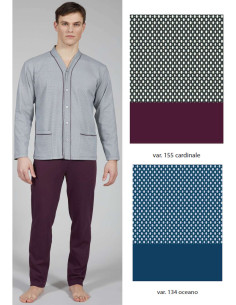 Warm cotton jersey men's opened pajamas Bip Bip 7148
