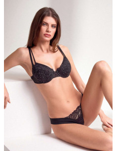 Set Lormar with padded balcony twin-bra and brazilian briefs Lormar Miss 052632