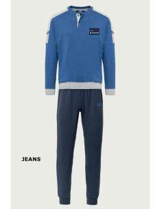 Men's warm cotton jersey pajamas Lotto LP2105 2