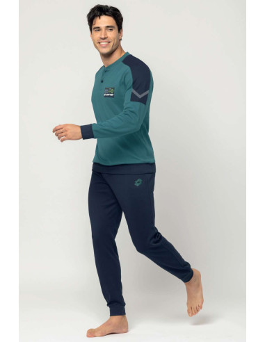 Men's warm cotton jersey pajamas Lotto LP2105