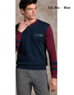 Men's warm cotton jersey pajamas Enrico Coveri EP2162 2