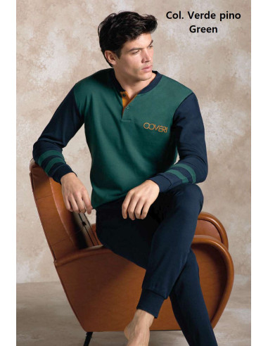 Men's warm cotton jersey pajamas Enrico Coveri EP2162