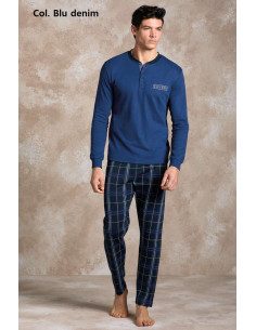 Men's warm cotton jersey pajamas Enrico Coveri EP2163 2