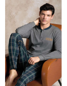 Men's warm cotton jersey pajamas Enrico Coveri EP2163