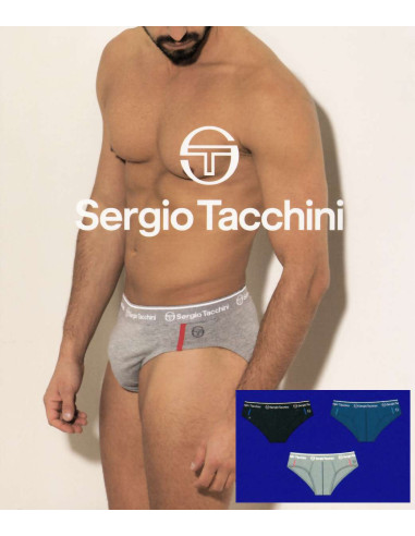 Gruppo 3 slip uomo moda in cotone elasticizzato Sergio Tacchini 7010S2