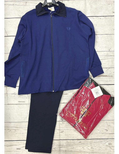 Women's warm plush stretch cotton jersey tracksuit Federica FF2404