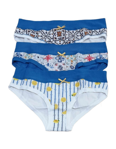 Gruppo 3 slip boxerini donna fantasia Emy Lovely Girl 6622D
